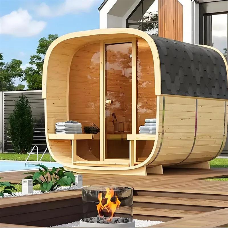 Outdoor Cube Sauna Room (6)